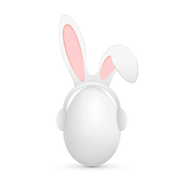 Easter egg and rabbit ears