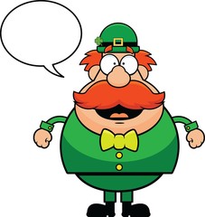 Cartoon Leprechaun Happy