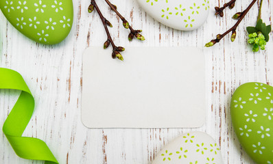 Easter greeting card with easter eggs - Powered by Adobe