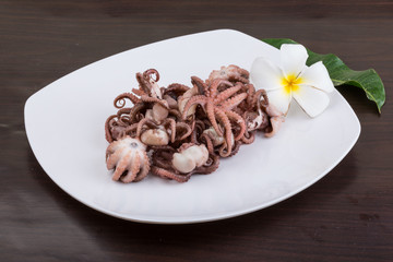 Boiled octopus