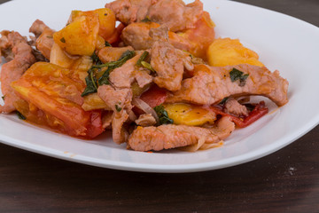 Pork and pineapple salad