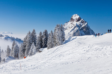 Ski resort Ibergeregg, Switzerland