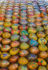 Fototapeta na wymiar Wooden Easter eggs