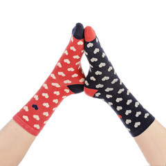 chaussettes filles avec coeur