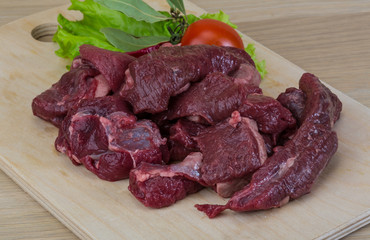 Raw venison
