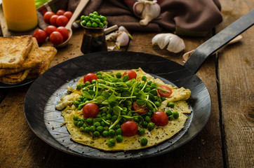Healthy omelet with vegetables