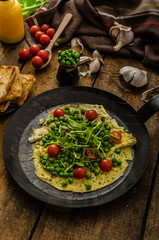 Healthy omelet with vegetables