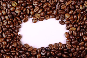 A frame from coffee crops on white background