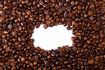 A frame from coffee crops on white background