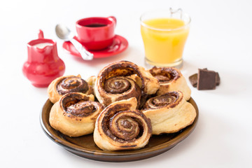 Sweet chocolate buns