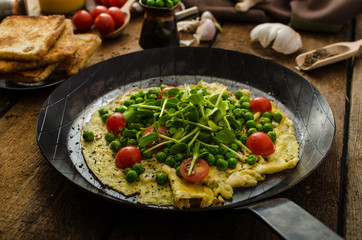 Healthy omelet with vegetables