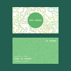 Vector curly doodle shapes vertical round frame pattern business