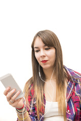 Naklejka premium Woman listening