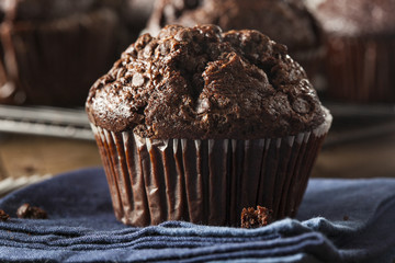 Homemade Dark Chocolate Muffins