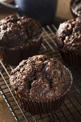 Homemade Dark Chocolate Muffins