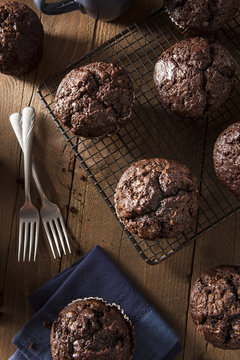 Homemade Dark Chocolate Muffins