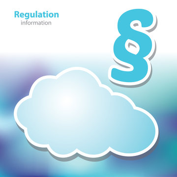 information boards - regulation - decree - symbol cloud - blank