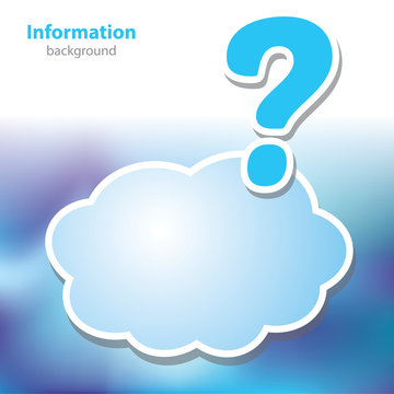 information boards - Question mark - symbol cloud - blank backgr