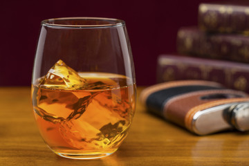 Whiskey on rocks