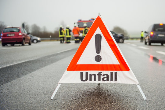 Unfallstelle - Absperrung
