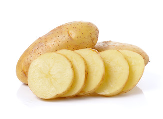 potato on white background