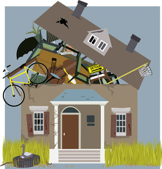 Hoarder House overflown with stuff © aleutie