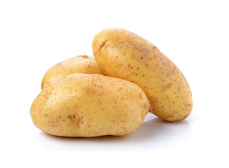 potato on white background