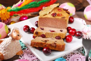 goose pate with cranberries for easter