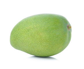 green mango on white background