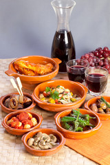 Collection of tapas foods.
