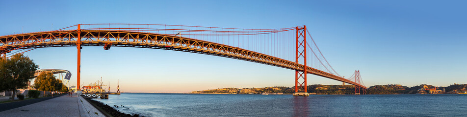 Rail bridge  in Lisbon, Portugal.