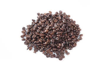 Pile of roasted coffee beans