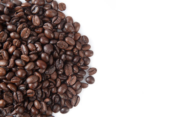 Pile of roasted coffee beans