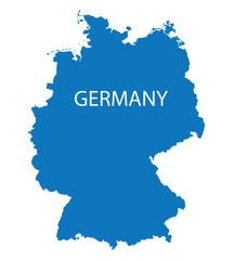 blue map of Germany