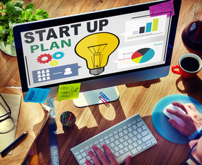 Start Up Launch Business Ideas Plan Creativity Concept