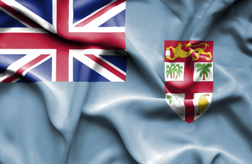 Fototapeta premium Fiji waving flag