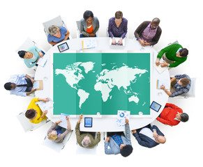 World Global Business Cartography Globalisation Concept