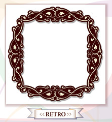 frame with retro ornament