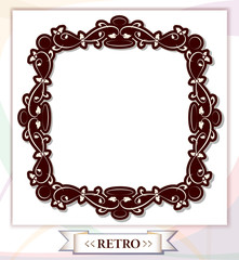frame with retro ornament