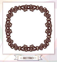 frame with retro ornament