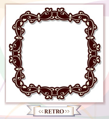 frame with retro ornament