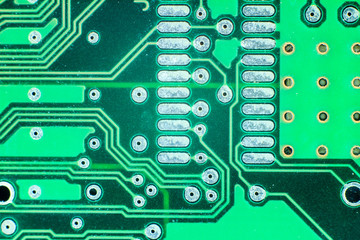 macro shot of a circuit board
