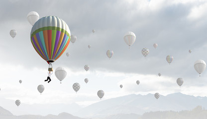 Obraz premium Aerostats in sky