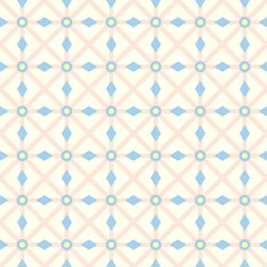 Orange Asterisk and Circle and Triangle Seamless Pattern