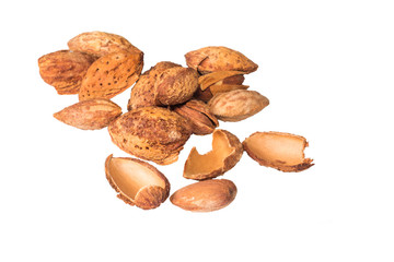 Almonds isolate on white background