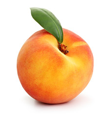 Peach isolated