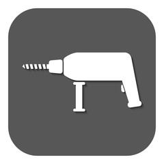 The drill icon. Perforator symbol. Flat