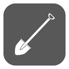 The shovel icon. Spade symbol. Flat