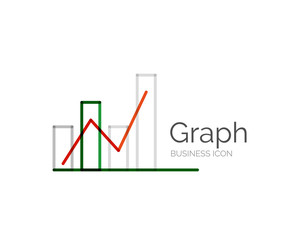 Line minimal design logo graph