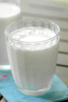 milk jug with milk glass